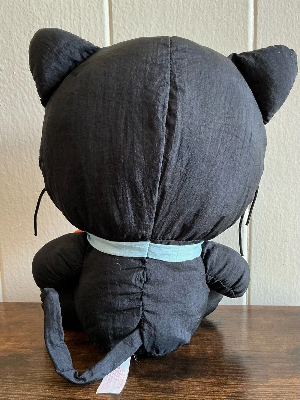 A Rare Vintage Sanrio 1998 Chococat Black smooth Nylon Stuffed Animal Plush Toy